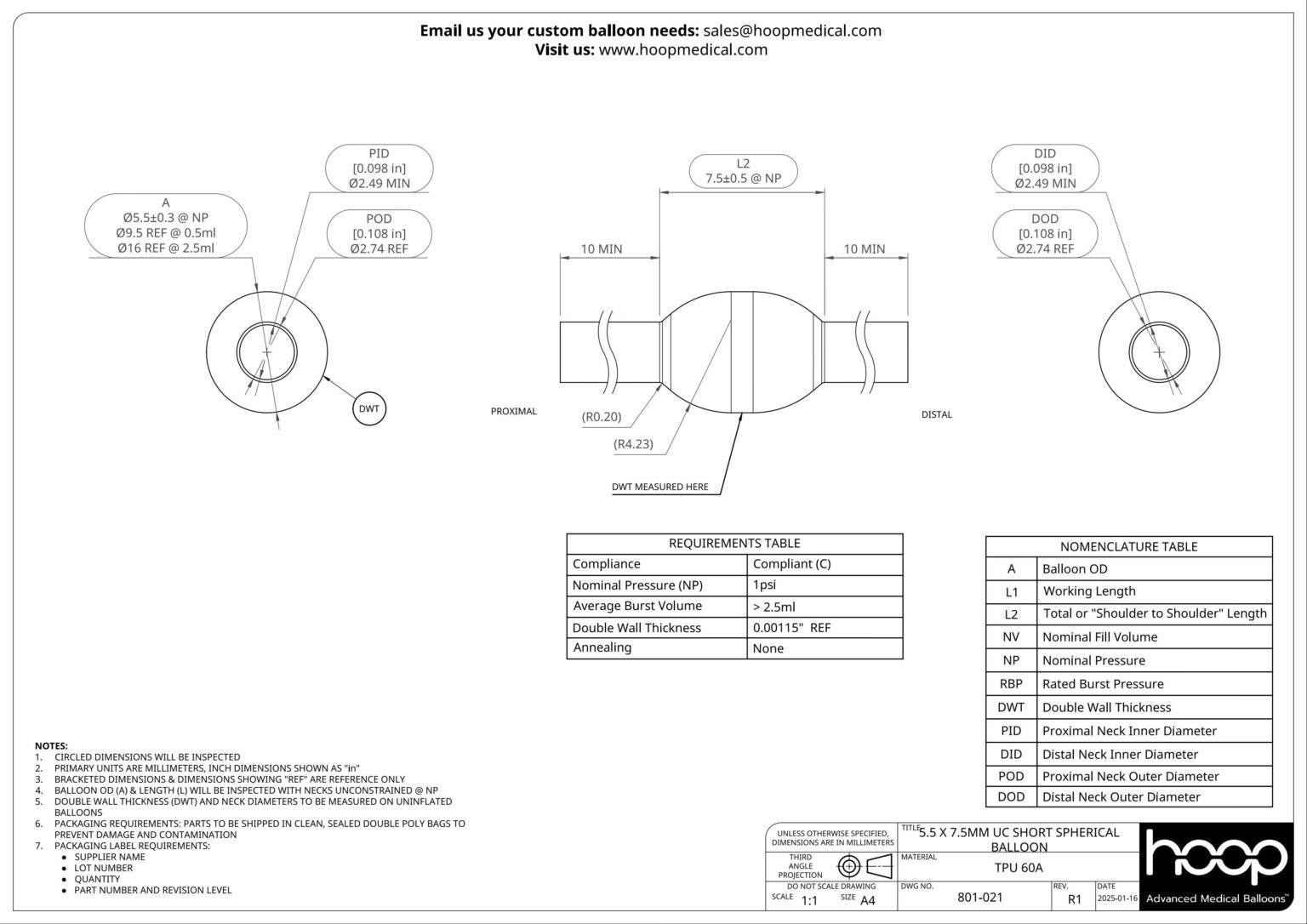 801 021 R1 5.5 x 7.5mm UC Short Spherical Balloon 1536x1086
