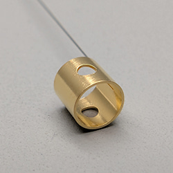 Metal coated proplate au gold pull ring image for medical devices