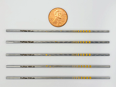 metal coated vizi-band marker band sample kit for medical devices