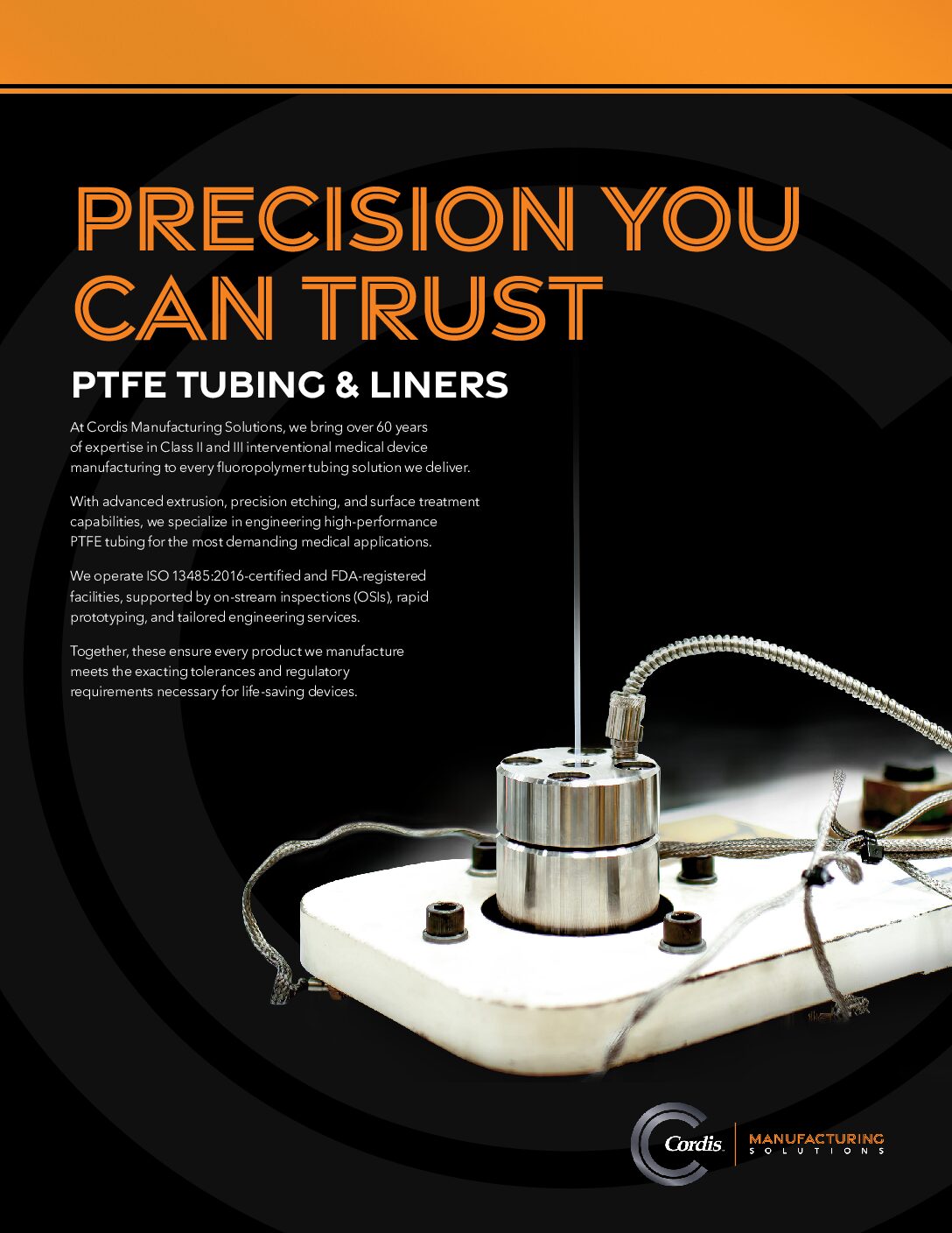 Cordis ptfe tubing liners brochure pdf