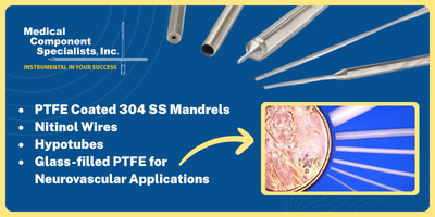 Medical Component Specialists, Top Banner Category ad Mandrels image