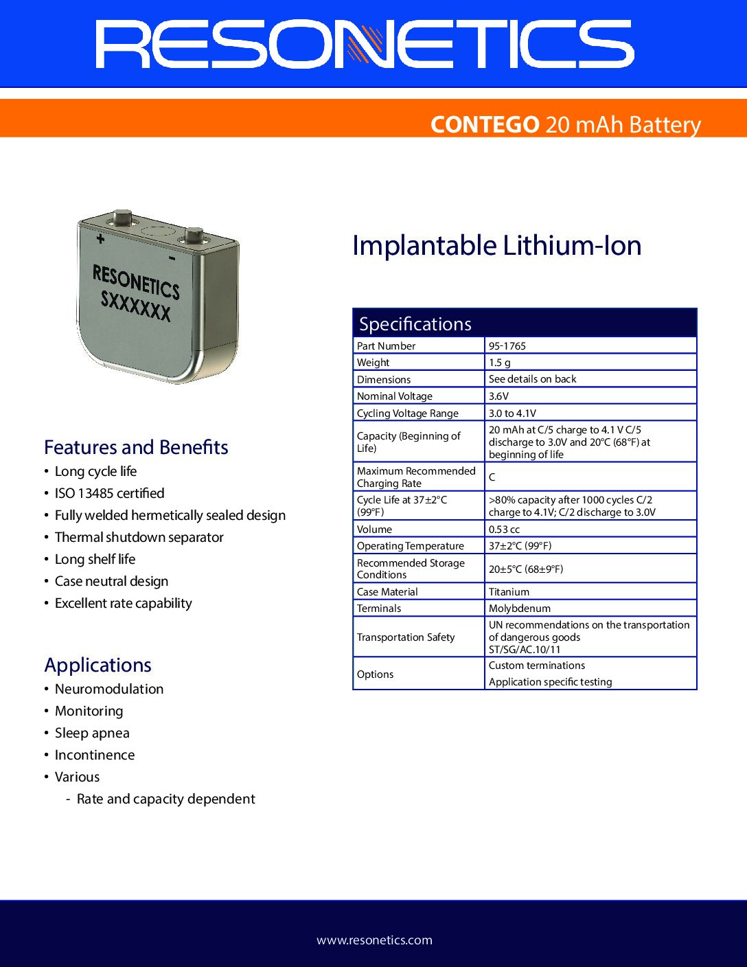 CONTEGO 20 Resonetics Page 1 pdf