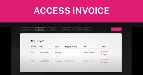 Access invoice