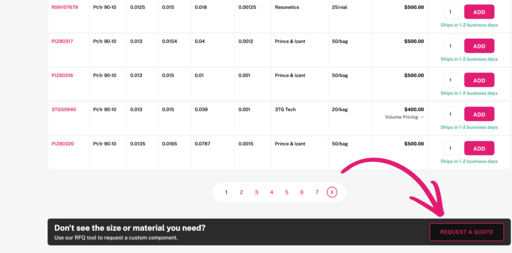 Chamfr category page request quote rfq 1024x507