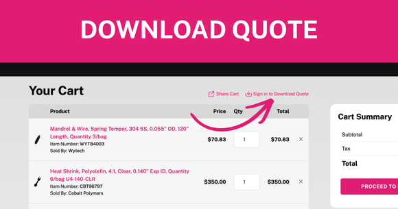 How to download a quote on Chamfr