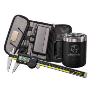 R&D Engineer Prize Pack: Mitutoyo digital caliper, YETI mug, tech organizer, power bank